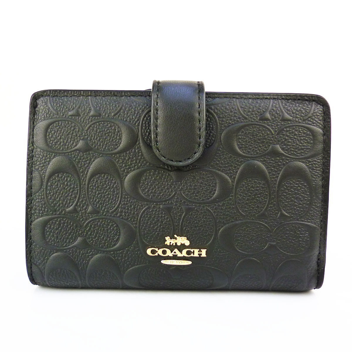 COACH (コーチ) F67565 IMBLK シグネチャー エンボス ジップ ...