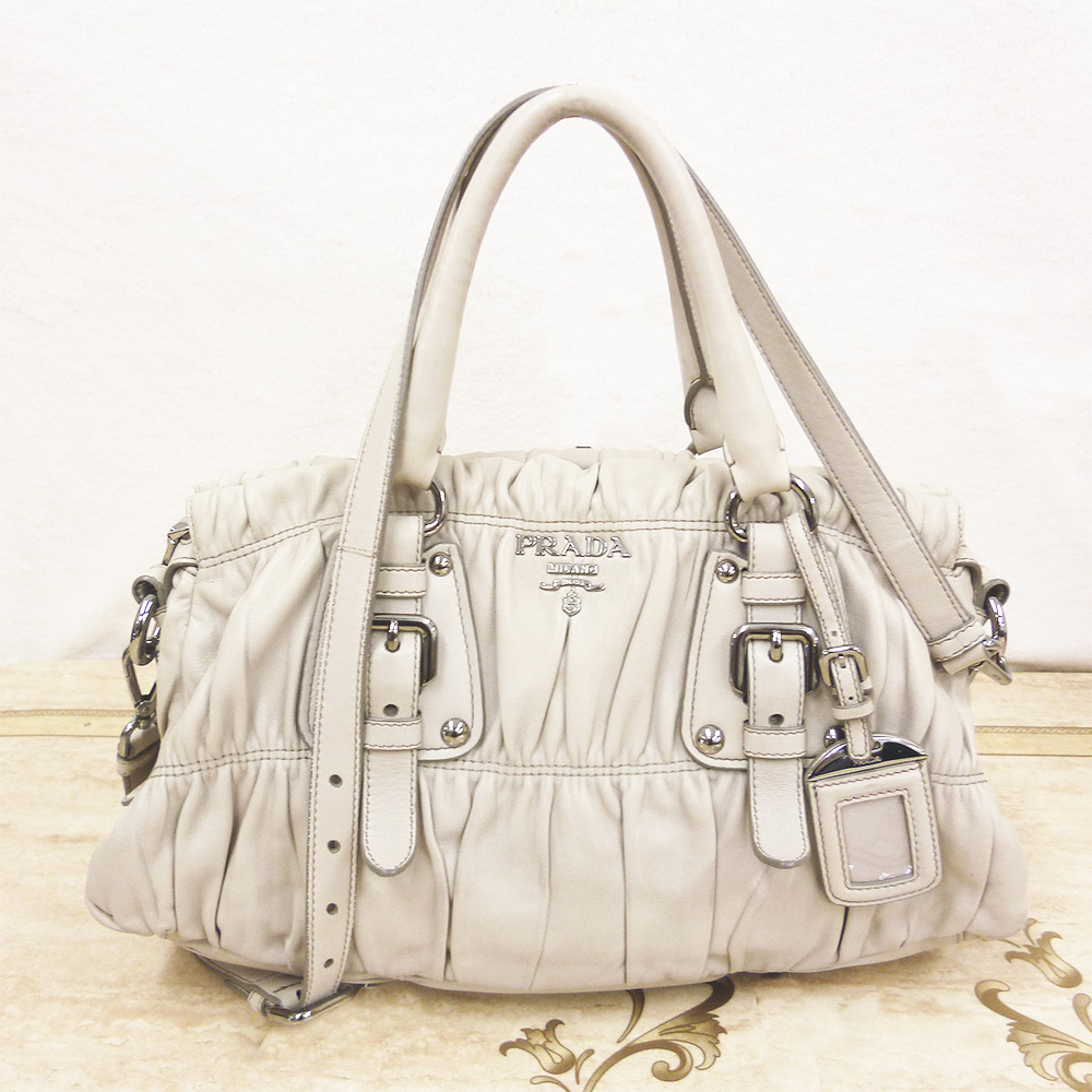 PRADA（プラダ） 2way ショルダーバッグ ベージュ 【中古/美品 