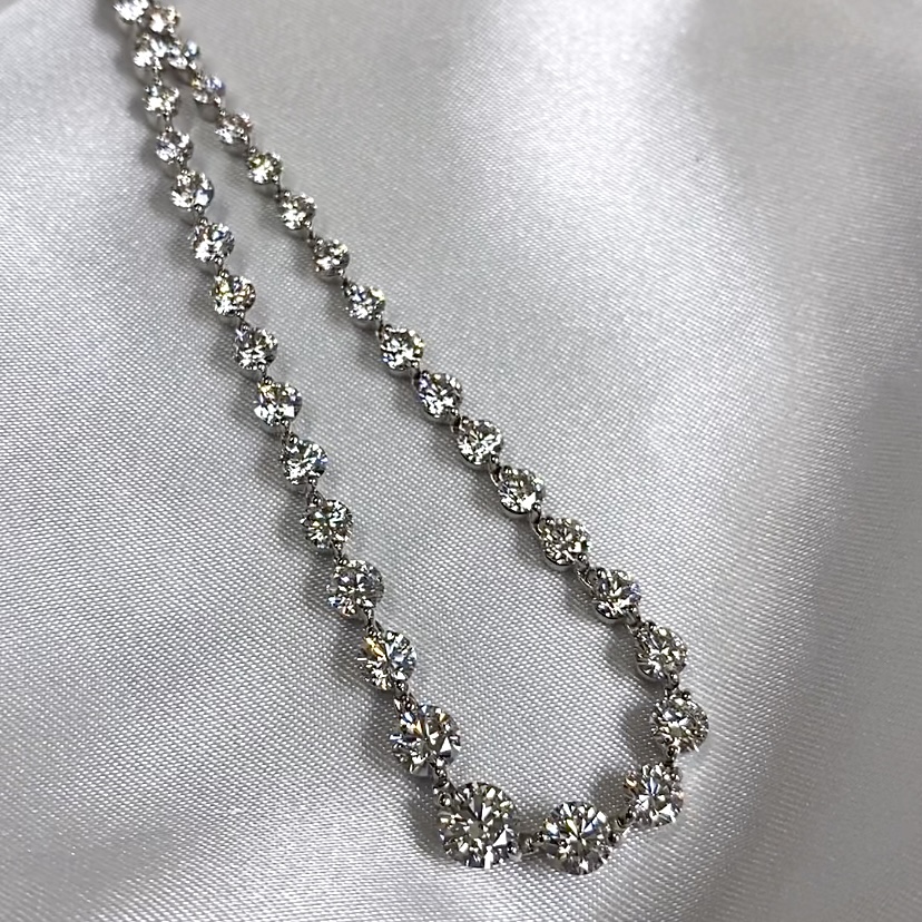 PT ダイヤテニス ネックレス D10.00ct【中古/超美品】